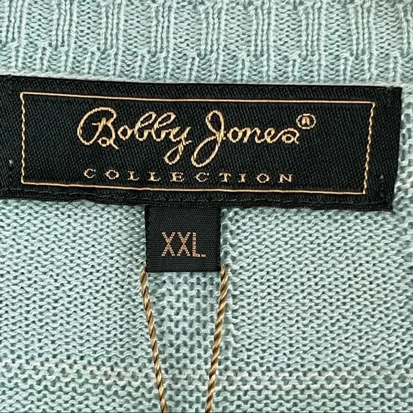 NWT Bobby Jones V-Neck Golf Sweater Light  Blue Turquoise size XXL - Picture 10 of 13
